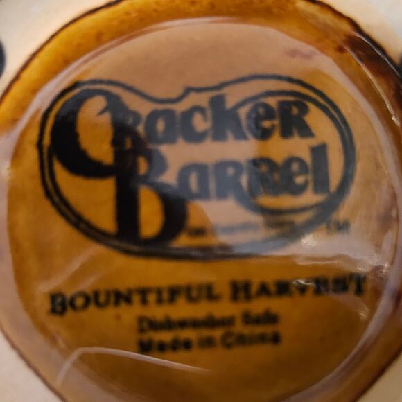 Cracker Barrel Bountiful Harvest Stoneware Sugar & Creamer Set Acorn Oak Leaf - Picture 7 of 7